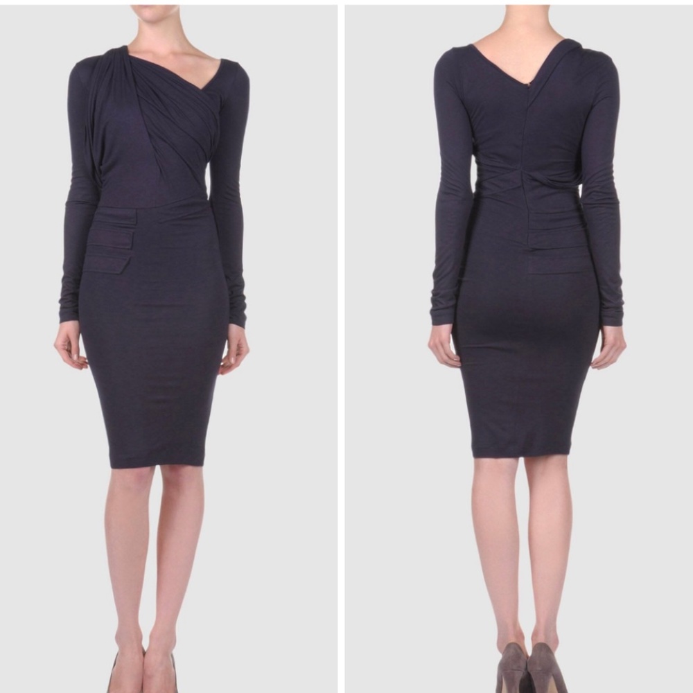 NWT! Altuzarra Navy Dress Size 6 Made In France FW 2010 Collect NY Fashion Week